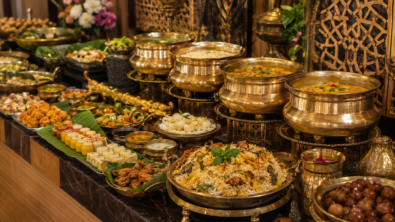 Indian Wedding Buffet Spread