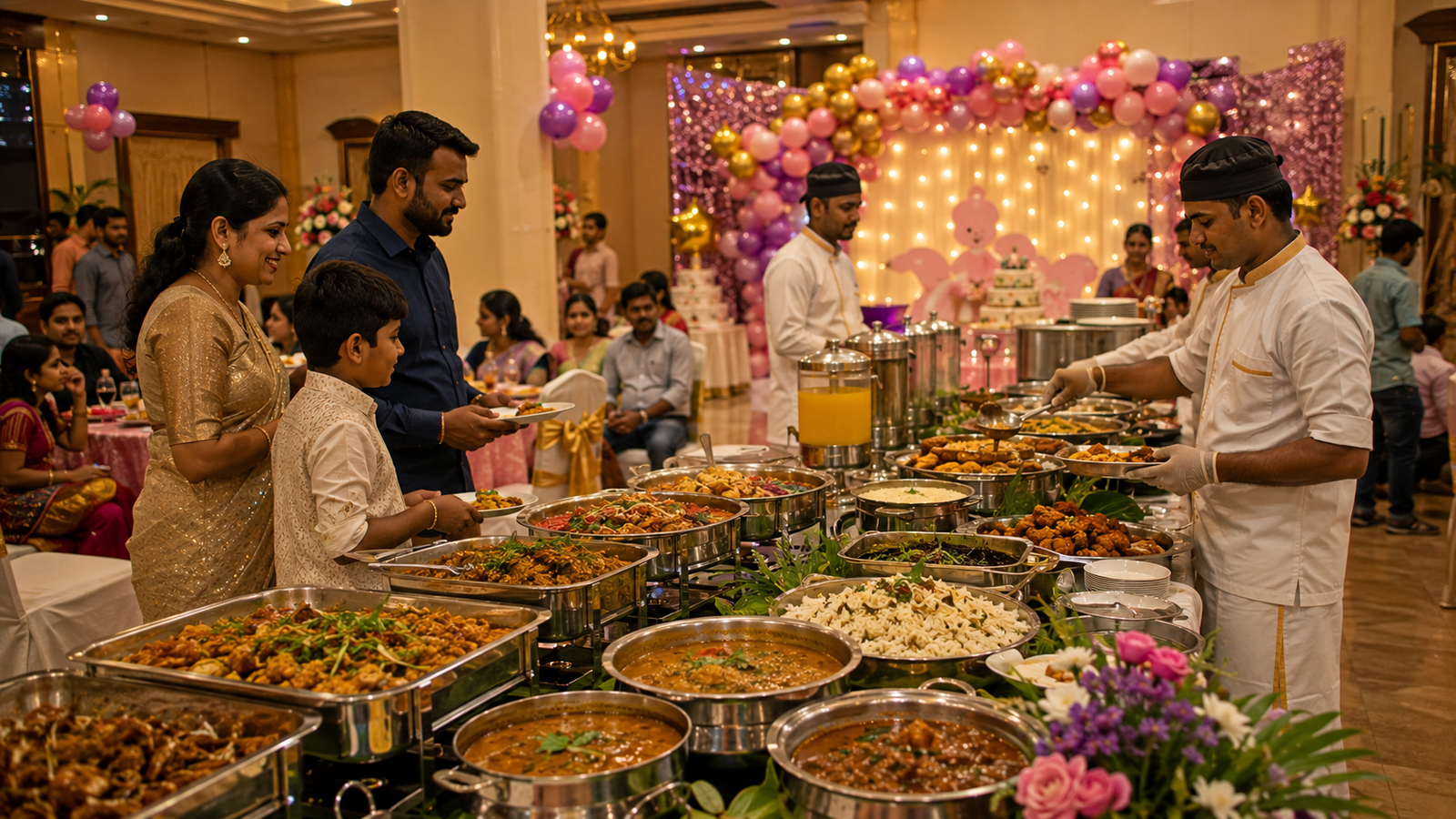 birthday party catering setup