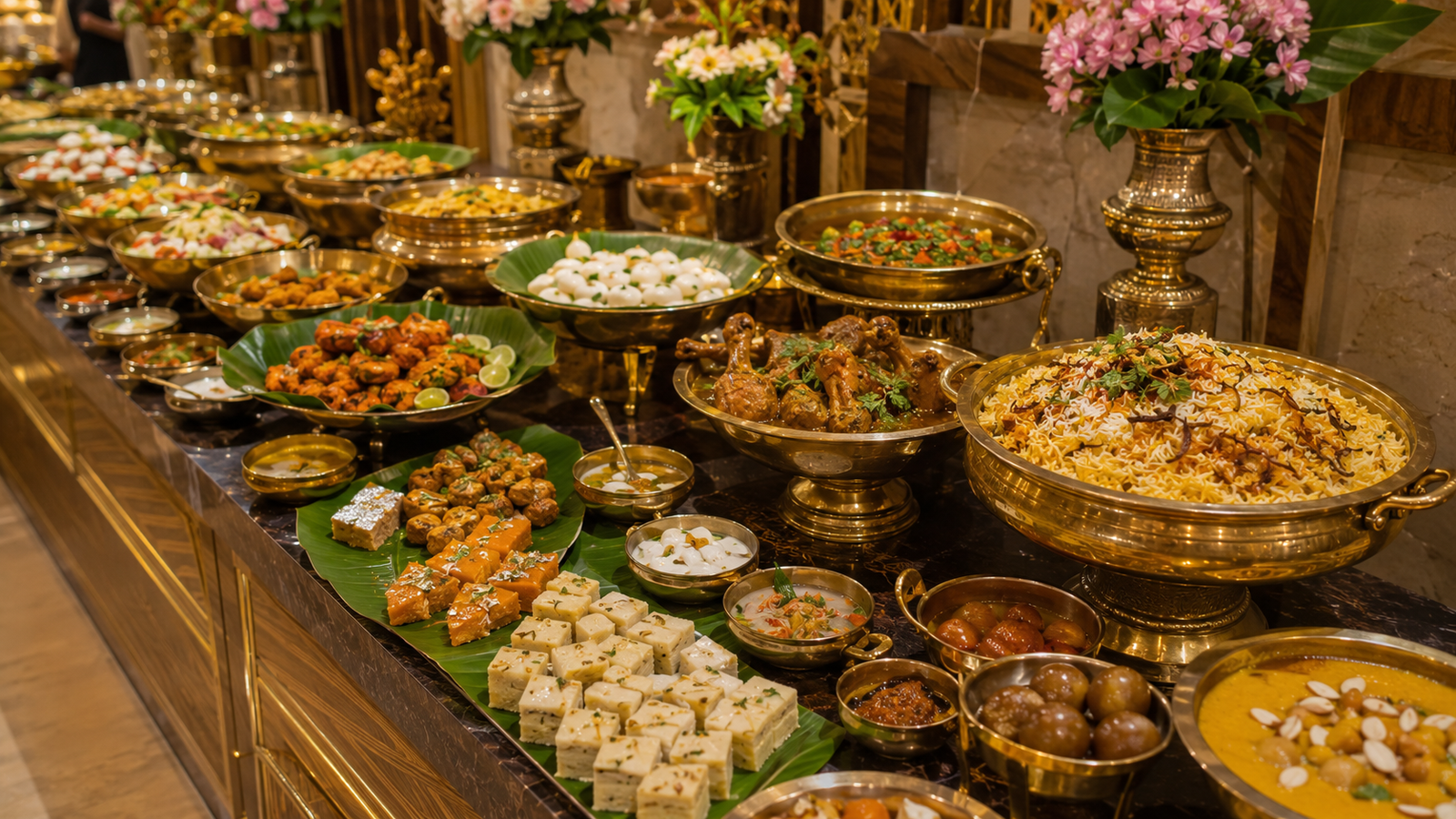 multiple catering menu sections
