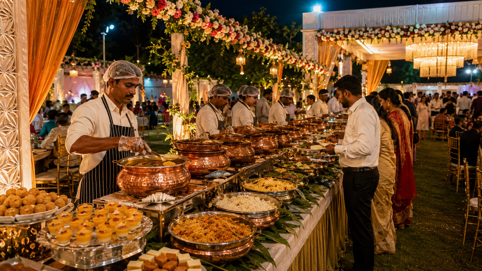 outdoor South Indian catering